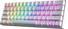 GK61 Mechanical Gaming RGB LED Keyboard - White, Gaetron Optical Brown Switches picture