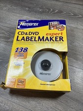 Memorex CD DVD Expert Label Maker Kit 138 Labels Applicator Software New In Box picture