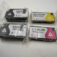 Unbranded Replacement Ink Cartridges 950XL 951XL Black Yellow Magenta New 4 Pack picture