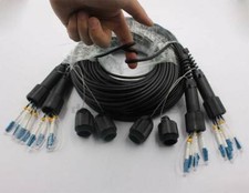LC-LC UPC SM TPU Field Armored Fiber Cable 8 Strand Fiber Optic Patch Cord 100M picture