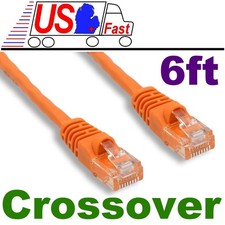 100% Pure Copper wire, 6ft RJ45 Cat5 CrossOver, Cross-Over wired network cable picture