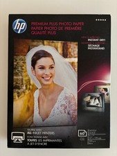 HP Premium Plus Photo Paper, 5x7, Glossy, CR669A, 60 pages, unopened box + more picture