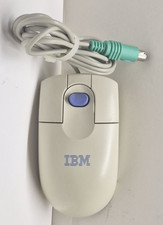 2000 IBM MO09K PS/2 ScrollPoint II Ball Mouse for PC ~ Beige Tested Working picture