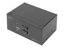 DIGITUS KVM Switch Dual Display 4k DisplayPort Kvm Switch 2-Port USB DS-12862 picture