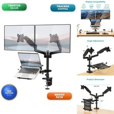 WALI GSDM003LP Dual Monitor and Laptop Stand for 17
