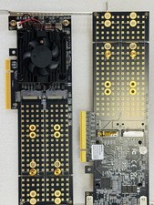 PLX8747 PCIe 3.0 x8 to 4x M.2 NVMe SSD Adapter Direct Mode ZFS FreeNAS unRAID picture