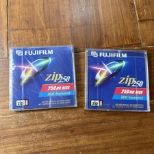 Fujifilm Zip 250MB Disks Lot of 2 IBM Formatted Vintage Computer Media picture