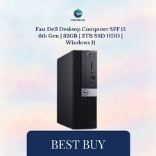 Fast Dell Desktop Computer SFF i5 6th Gen | 32GB | 2TB SSD HDD | Windows 11 picture