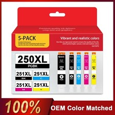PGI-250XL CLI-251XL Ink Set (5-Pack) for Canon MG5622 MG6320 Printers picture