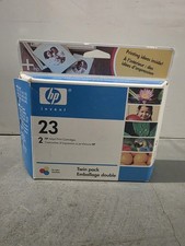 HP 23 Genuine Tri Color Ink Cartridges Combo 2 Pack Twin-Pack, New Sealed picture