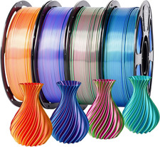 Silk Dual Color Filament Bundle 4KG, 3D Printer Filament 1.75Mm picture