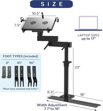 TIEWARDS Laptop Vehicle Mount Computer Seat Mount For Auto Van Truck Universal picture