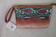 Buxton Women Mini iPad Wristlet Handbag snake Multi color New  picture