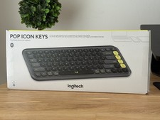 Logitech POP ICON Keys Wireless Bluetooth Keyboard - Graphite and Green picture