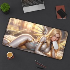 Overwatch Mouse Pad, Mercy Desk Mat, Gamer Gift XXL picture