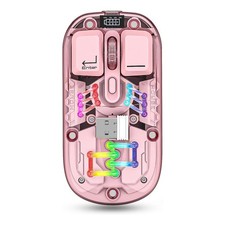 Attoe Wireless Bluetooth Mouse, Transparent BT + 2.4G Dual-Mode Mechanical Mo... picture