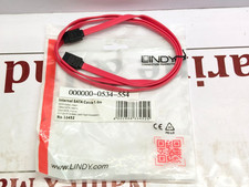 Lindy 1m Red Latching SATA Cable Internal Straight-to-Straight 7-Pin Data Cable  picture