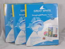 Great White Imaging and Photo Paper Matte Finish - 3 sealed packages picture