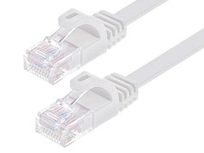 Monoprice Flexboot Cat6 Ethernet Patch Cable UTP Flat 30AWG 10ft White picture