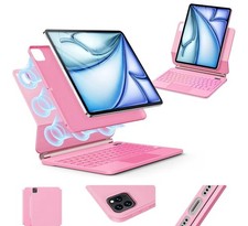 TactiPulse Pink Keyboard Case for iPad Air 13 Inch & iPad Pro 12.9 Inch w/ Track picture