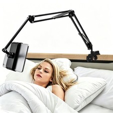 Extendable Mobile Phone Tablet Holder - Metal Bracket Cantilever Stand for Desk picture