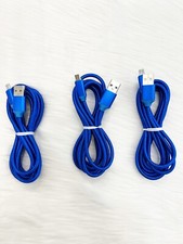 3 Pack 6ft 10ft Micro USB V9 to USB Fast Quick Charging Charger Cable Cord Blue picture
