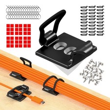 30-Pack Adjustable Self-Adhesive Cable Tidy Clips - Cable Management Organizer f picture