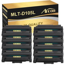 10 Pack MLT-D105L 105L Toner for Samsung ML-2525 ML-2525W ML-2580n SCX-4600 picture