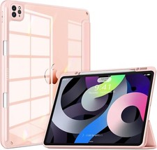 iPad Pro 12.9 Case 6th/5th/4th/3rd Gen DTTOCASE Rose Gold Pink Clear Back picture
