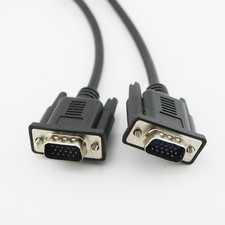 100pcs VGA 15 Pin Male to Male Plug Computer Monitor Cable Wire Cord 1FT/30CM picture