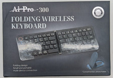 AiPro-300 Folding Wireless Keyboard | for iOS, Android, Windows, & Mac | Black picture