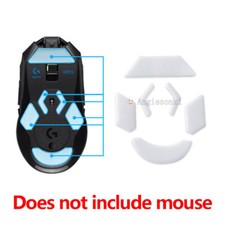 2 Sets White Rounded Curved Edges Mouse Feet Skates for Logitech G903 mouse picture
