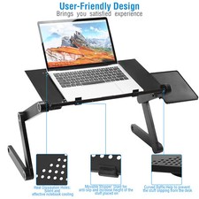 Portable Notebook Laptop Desk Table Lap Stand Heavy Duty Bed Tray Mouse Board picture