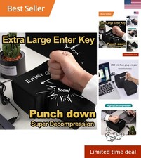 Big USB Enter Key Mouse Anti Stress Button Decompression Computer Any Vent picture