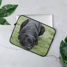 Black Lab Labrador Laptop Sleeve Cover Case New picture