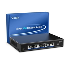 8 Port 10G Ethernet Switch, 10Gbe-RJ45 Port Network Switch Unmanaged Support ... picture