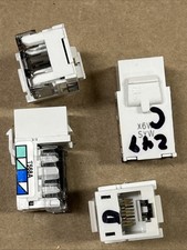 QTY 4 HUBBELL HXJ6W XCELERATOR TX-6 Module T568A/B Wiring RJ45 CAT-6 White picture
