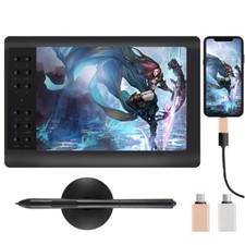 Pro Graphics Drawing Tablet Pen Display, Graphics tablet 10x6 Inch 12 Smart Keys picture