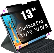 1 Pack Privacy Screen Protector for Microsoft Surface Pro 11,10, X,9, 8, Easy to picture