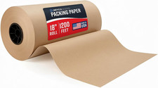 Brown Packing Paper Roll 18 Inch x 1200 Feet Eco Friendly Kraft Shipping picture