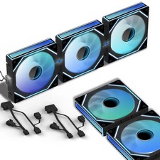 Daisy Chain Case Fan:5 Pack 120Mm PC RGB Fans Computer Case Fans, 5V 3-PIN Conne picture