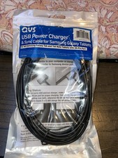 QVS USB Power Charger  & Sync Cable For Samsung Galaxy Tablets picture