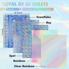 Lot Variety Patterns - Koala Holographic Vinyl Sticker Paper for Inkjet Laser picture