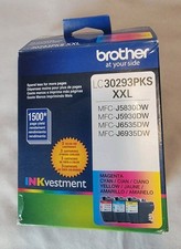 Brother LC30293PKS XXL CMY Extra High Yield Ink Cartridge New EXP 8/27 picture