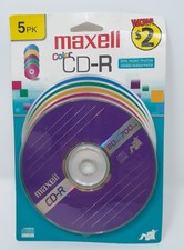 Maxell color CD-R 5pk [80min; 700mb] NEW in package picture