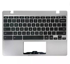 New For Samsung Chromebook4 XE310XBA Palmrest Keyboard US Silver BA98-01976A picture