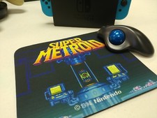 Super Nintendo super metroid retro 16 bit pixel title screen mousepad picture
