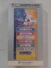 Commodore VIC-20 Cassette 6 Pack - Car Chase Space Math Super Slither Biorhythm+ picture