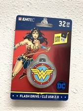 DC Comics Wonder Woman 32GB Flash Drive Keychain Emtec USB 2.0 picture