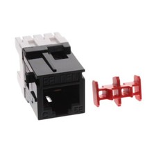 Belden AX101047 MDVO Style CAT5e RJ45, Modular Ethernet Jack, Black, Pack of 10 picture